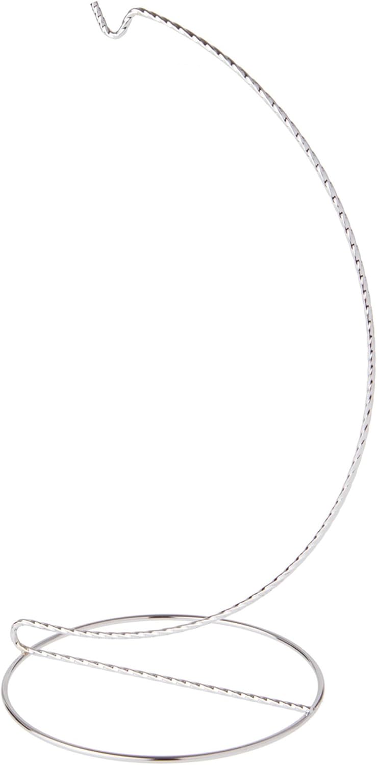 Bard's Twisted Silver Ornament Stand, 11" H x 5.125" W x 5.125" D