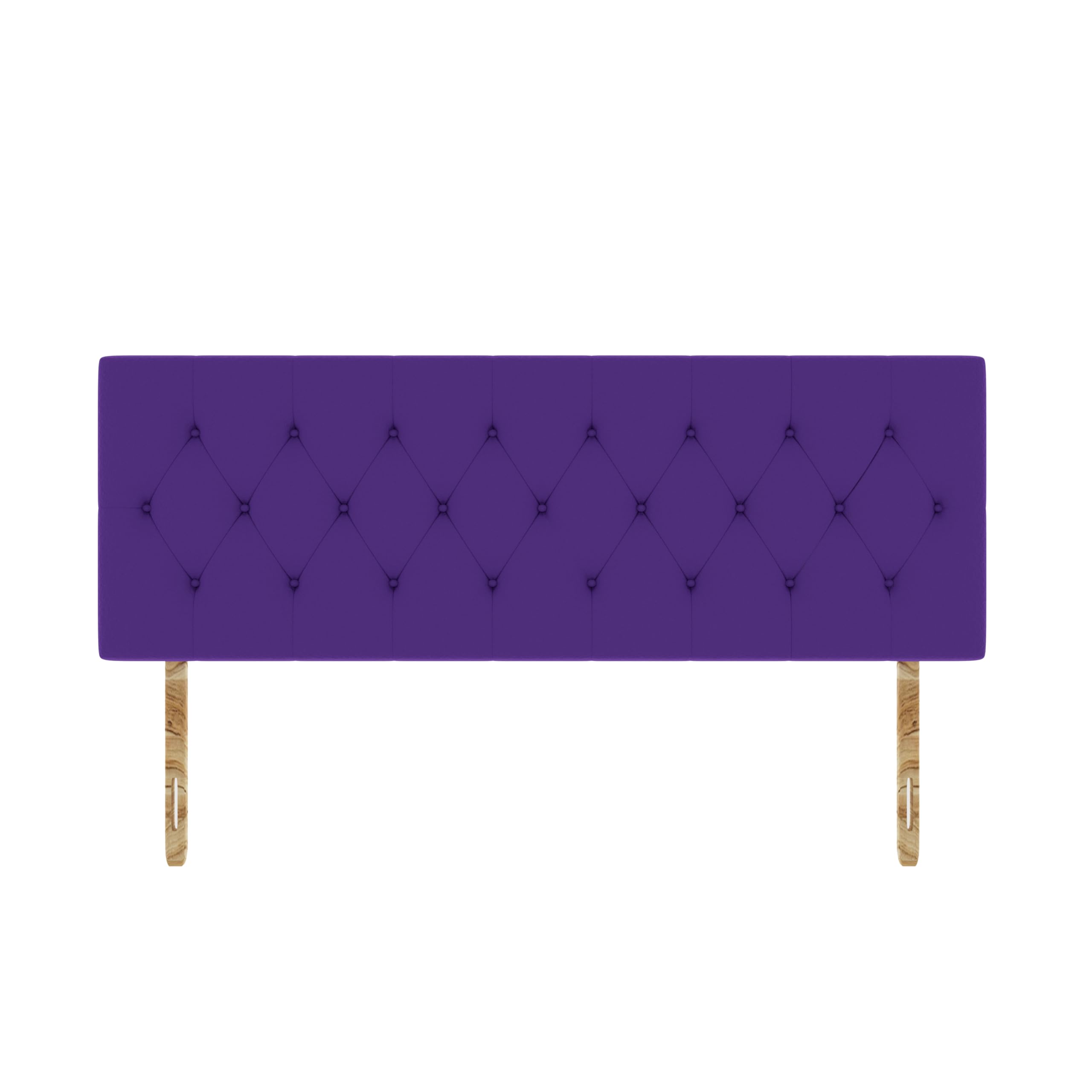 SANA SLEEP Beirut Naple Suede HeadBoard - Luxury 20" Upholstered Design for Divan Beds - Multiple Fabric Options for Bedroom and Hotel Furniture- 4FT6 Double - Plum