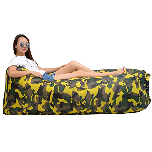 iZEEKER Inflatable Lounger Wind Breezy Pouch Couch Windbed Cloud Air Chair Sofa Bed