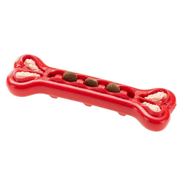 Foto 4 de 7 de Ferplast Juguete Perro, Hueso Dispensador Comida Perros, Croquetas, en Material Duradero para Masticar