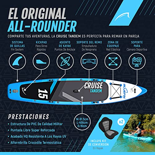 Ficha técnica Juego de tablas de SUP Bluefin Cruise Tabla de paddle surf hinchable 6 pulgadas de espesor Paleta de fibra de vidrio Asiento de kayak Accesorios completos - Fernando Cortés Ficha técnica Juego de tablas de SUP Bluefin Cruise Tabla de paddle surf hinchable 6 pulgadas de espesor Paleta de fibra de vidrio Asiento de kayak Accesorios completos - Fernando Cortés