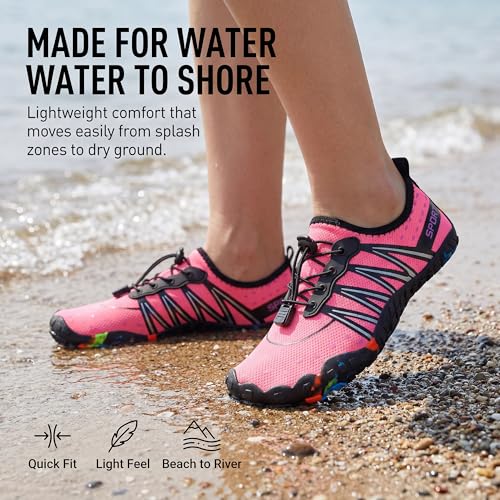 Image of ziitop Water Shoes for Men Women Beach Barefoot Swim Rock Climbing Pool Shoes Socks, Anti-Slip Breathable Quick Dry Lightweight Slip-on, Outdoor Sport Hiking Walking Boating Fishing Diving Surfing