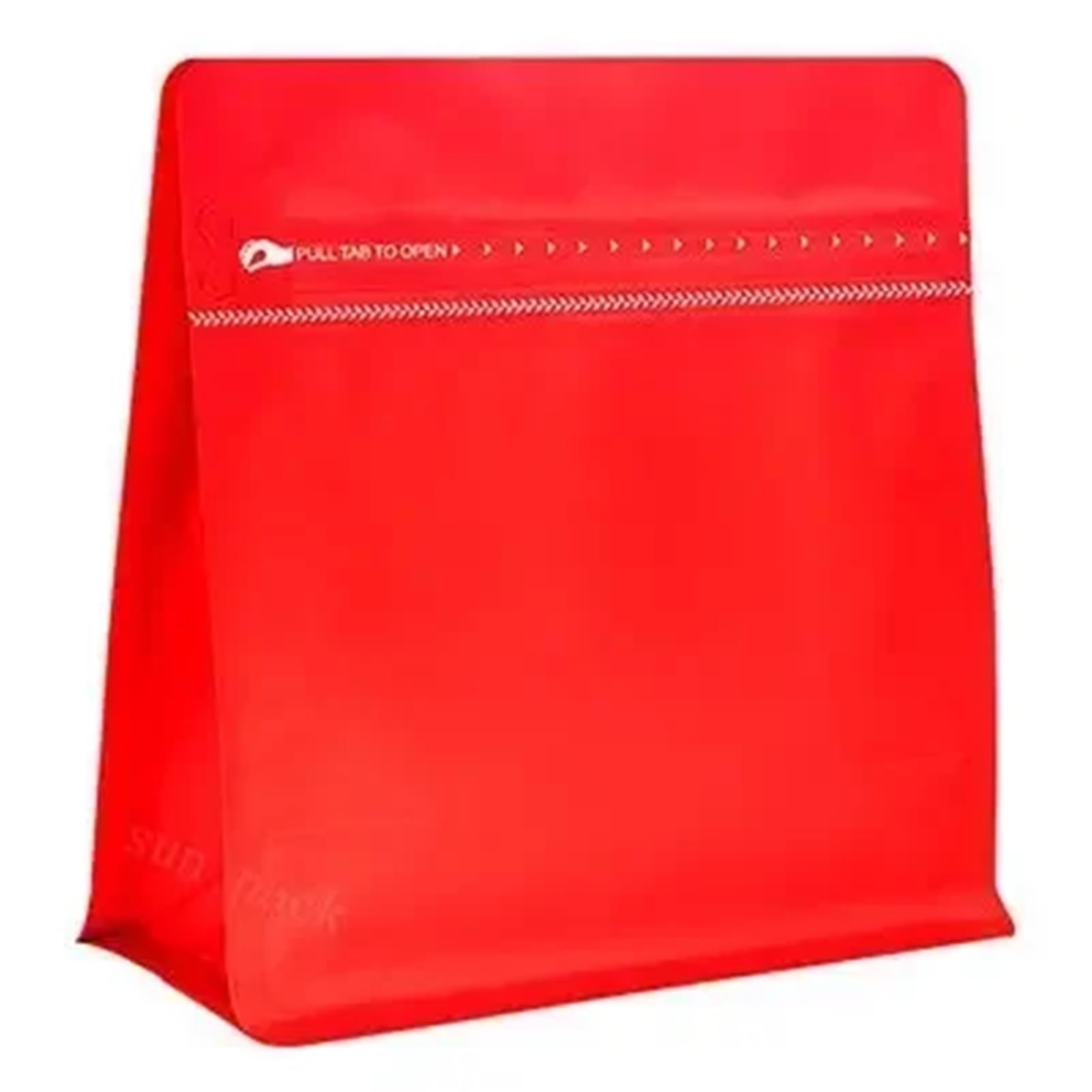 Coffee Bags With Valve 50pcs Heat Sealable Matt Mylar Aluminum Foil Pouches Flat Bottom Ziplock Tea Ground Coffee Valve Packaging Bag(Red,With valve 1kg)
