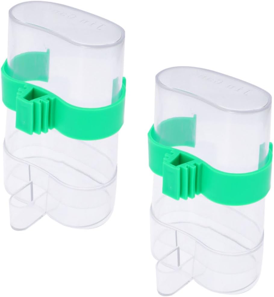 DOITOOL 6pcs Automatic Bird Water Feeder Transparent Pet Drinking Tool for Birds No-Leak Design Suitable for All Birdcages Under Distance