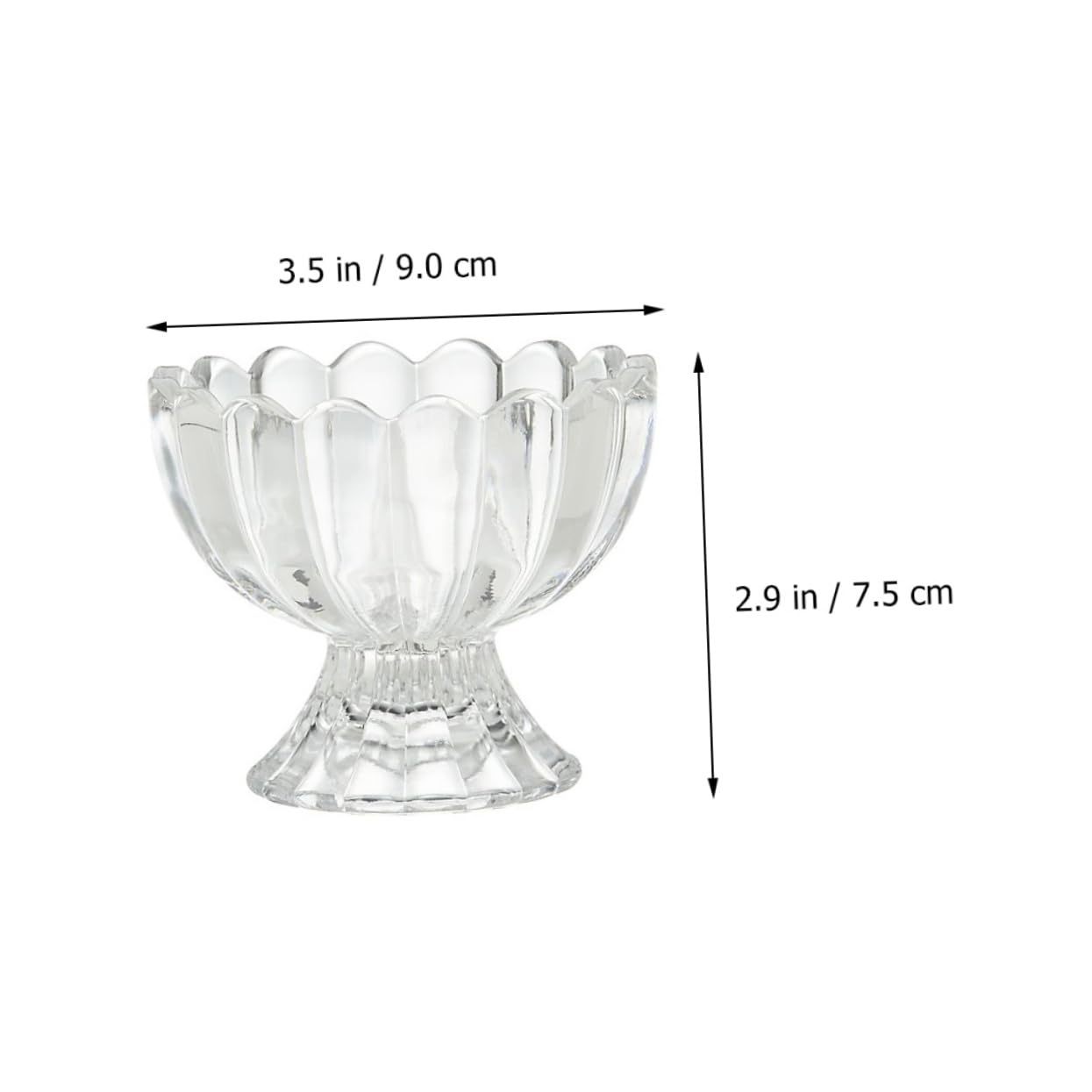 Set 6 Pezzi Coppe Di Gelato e Tazze Per Budino in Vetro Da 100 Ml, Resistenti Al Caldo e Freddo, Trasparenti Per Dessert e Uso Quotidiano