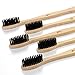 Sprmal Eco-Friendly Natural Bamboo Charcoal Toothbrush-Pack of 5,Individually Numbered,Zero Plastic Packaging,Biodegradable Organic Bamboo Handle and BPA Free Soft Nylon Bristles for Sensitive Gums