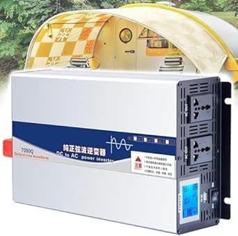 Pure Sine Wave Power Inverter 12V-72V to 110V/220V AC with Dual Outlets ...