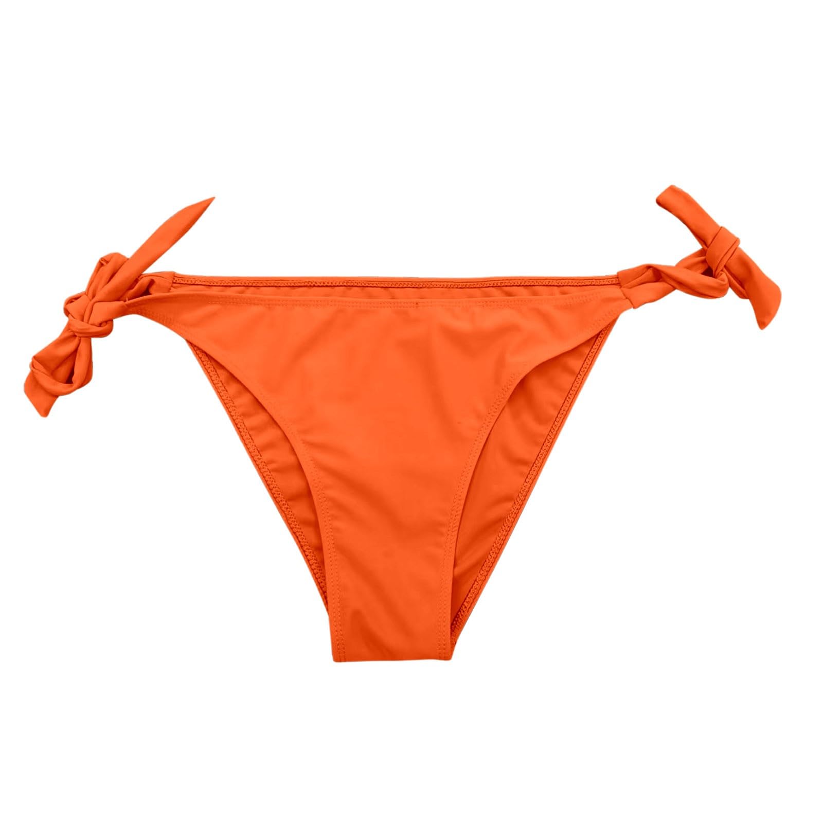 Generisch Bikini Hose Damen Hipster Tanga Brazilian Bikinihose Klassisch Strand Zum Binden Bikini Unterteil Einfarbig Retro Sport Badeslip für Damen Sommer