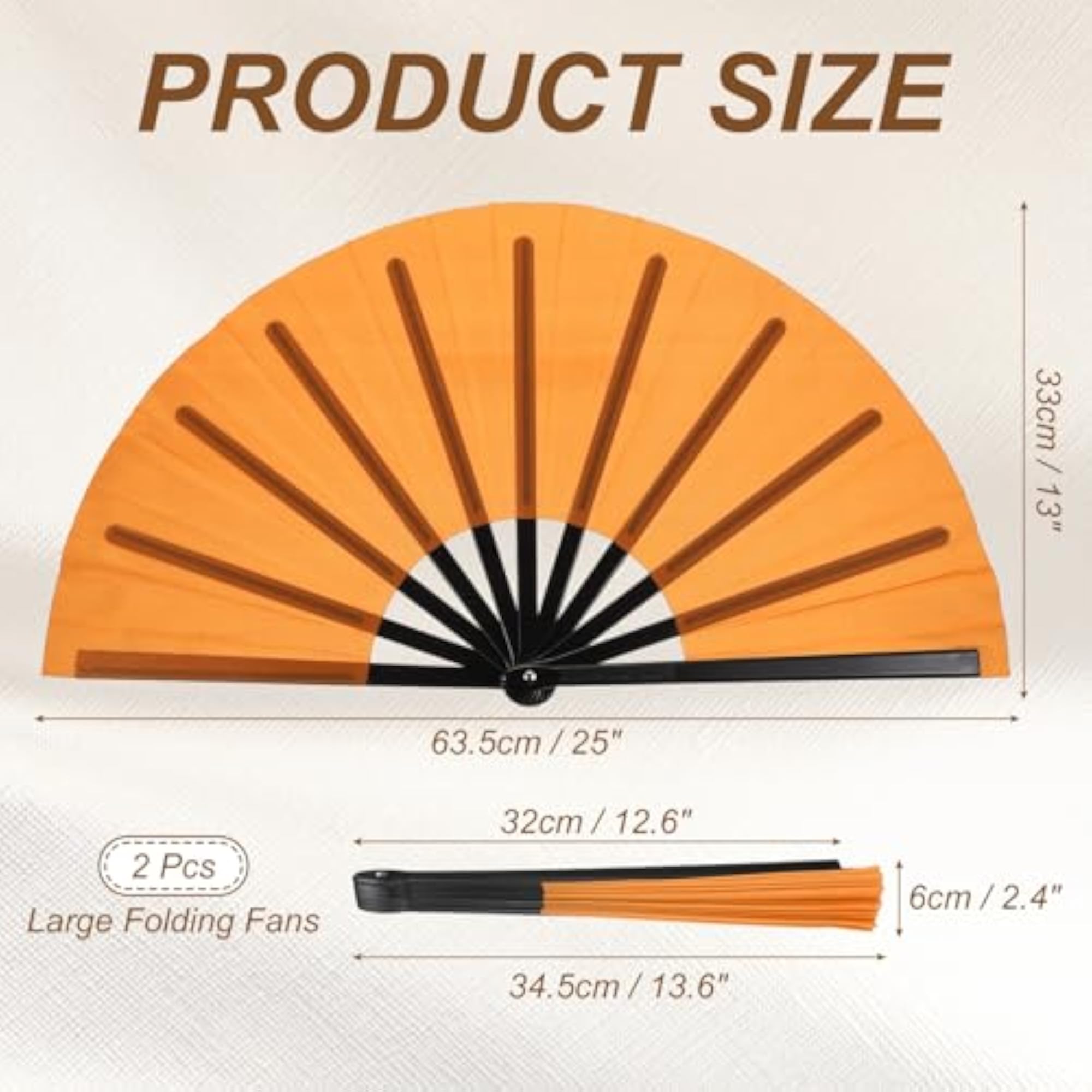 Large Folding Fans for Line Dancing