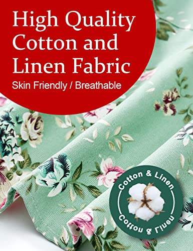 Image of Cozy Adjustable Cross Back Aprons for Women with Pockets Cotton Linen Cooking Kitchen Baking