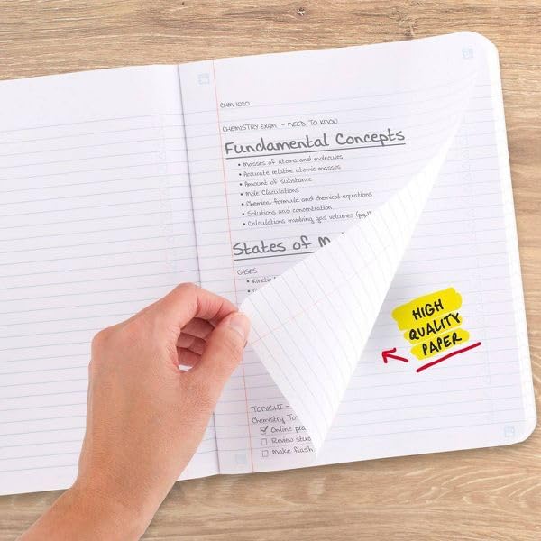 7.5" x 9.75" Soft Cover College Ruled Composition Notebook, 80 Pages Acid‑Free Paper with Sewn Binding, Adult Stationery for Journaling and Note‑Taking image 3