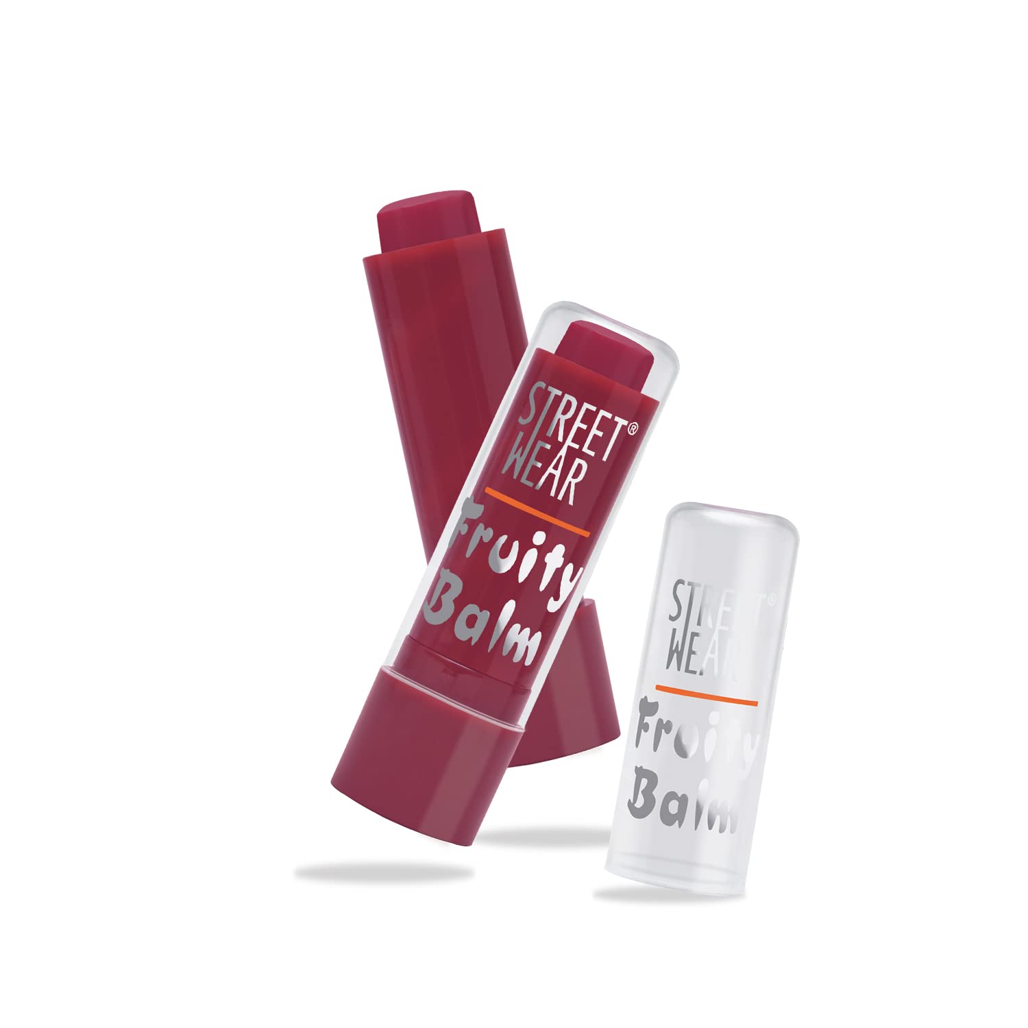street wear fruity balm -cherry crush (red/maroon) - 4.2 gms -healthy hydration for dry and chapped lips, daily skincare, non-greasy, ,sheer tint lip balm, enriched wth antioxidants and vitamin e, lip balm with spf 15