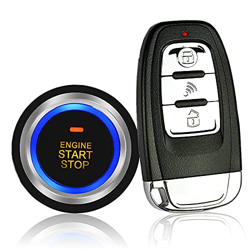 3T6B Passive Keyless Entry Car Alarm System Pke Engine Starter Push Button Vehicles Start/Stop Kit Safe Lock With 2 Smart Key (Upgrade) #TOP4