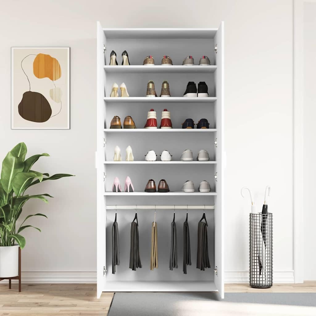 Szafka na buty z drewnianymi drzwiami, 80 x 39 x 178 cm