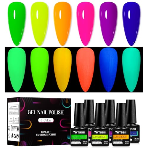 Set de 6 Esmaltes de Gel Luminosos MTSSII miniatura 1