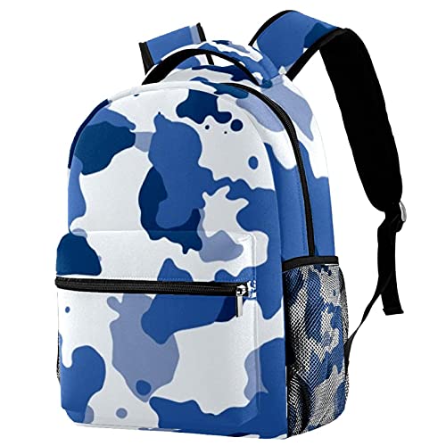 Sac à dos pour garçons et filles style camouflage avec rangements latéraux extérieurs