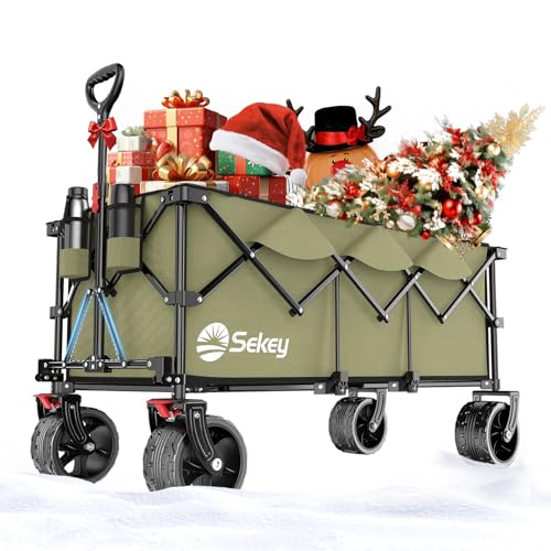 Sekey XXXL Bollerwagen Faltbar 300L 200KG Belastbar, Faltbarer Bollerwagen...