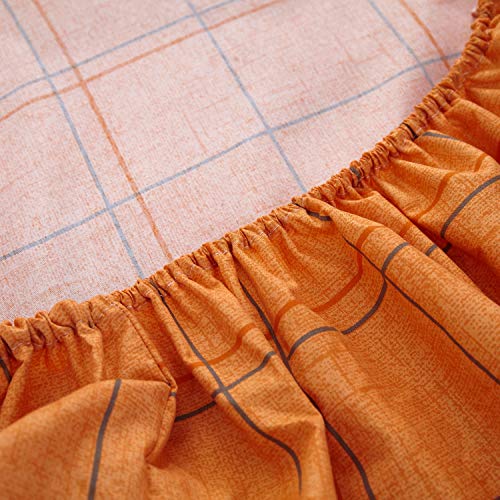 Mengersi Lightweight Grid Simple Fitted Sheet- Hotel Bed Sheet thumb #3