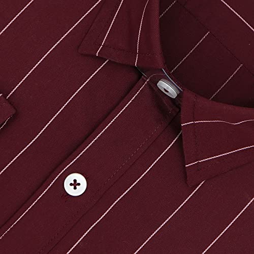 Image of GHPC by Arihant Men's 100% Cotton Stripe Full Sleeves Regular Fit Formal Shirt