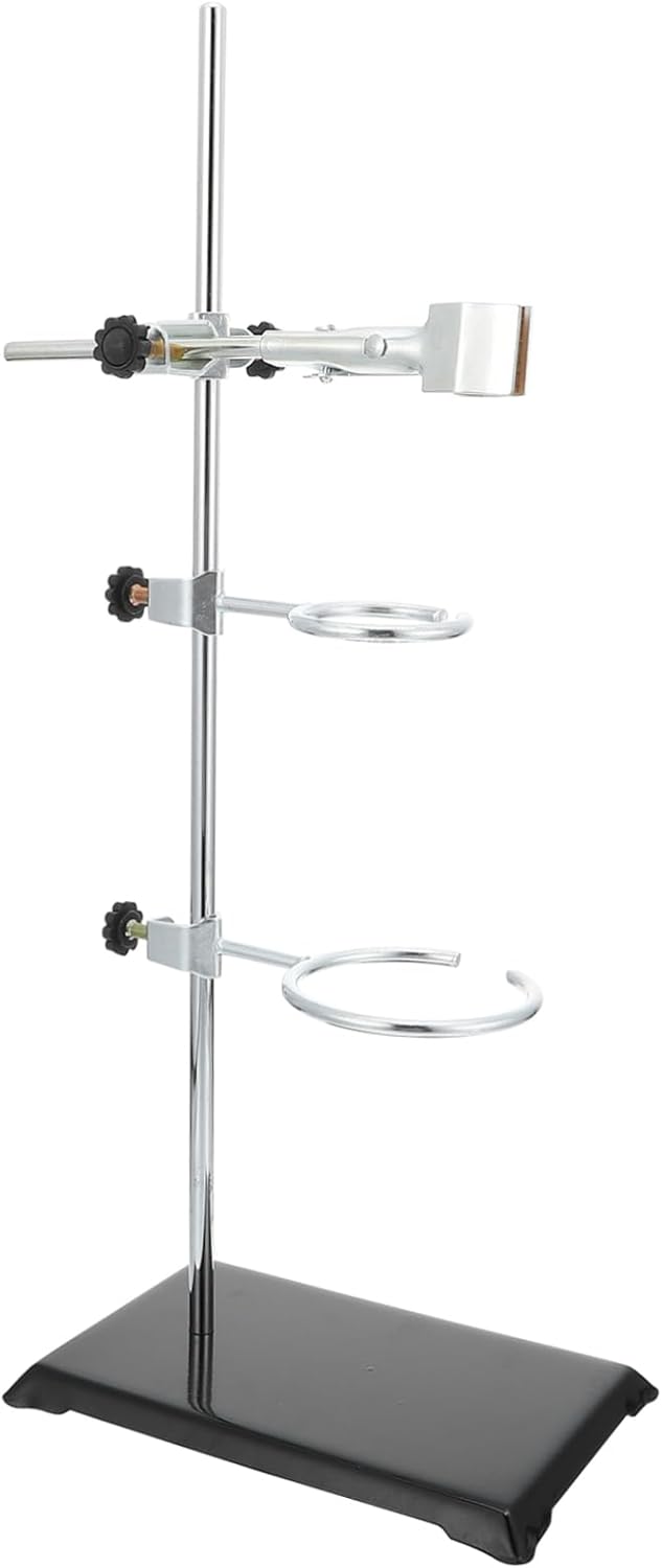 Cabilock Lab Iron Base Retort Stand Flask Clamp Metalware Chem Equipment Kit for Science Lab