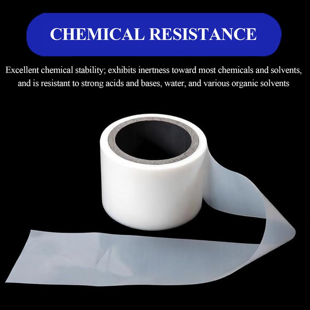 Flexible Teflon-Folienrolle mit PTFE-Schälung | 10 m lange, antihaftbeschichtete und hitzebeständige PTFE-Folie for Dichtungen und den industriellen Einsatz.