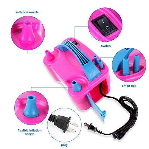 Gresus Electric Balloon Pump,110V 600W Portable Dual Nozzle Quick-Fill Balloon Inflator/Blower For Party Decoration #TOP3