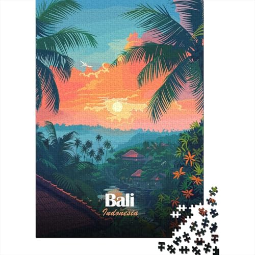 Rompecabezas de 1000 piezas de Bali con paisaje tropical de 52x38 cm para adolescentes 2