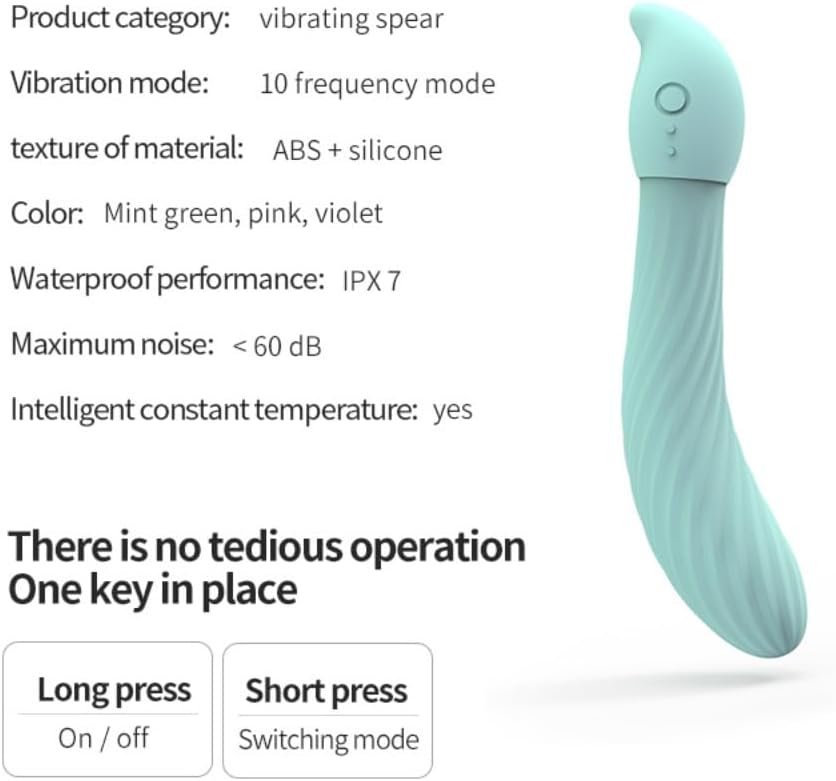 Miniatura 4 de Potente vibrador de silicona para el punto G del clítoris, estimulador de clítoris impermeable con 10 modos de vibración, más suave y silencioso,