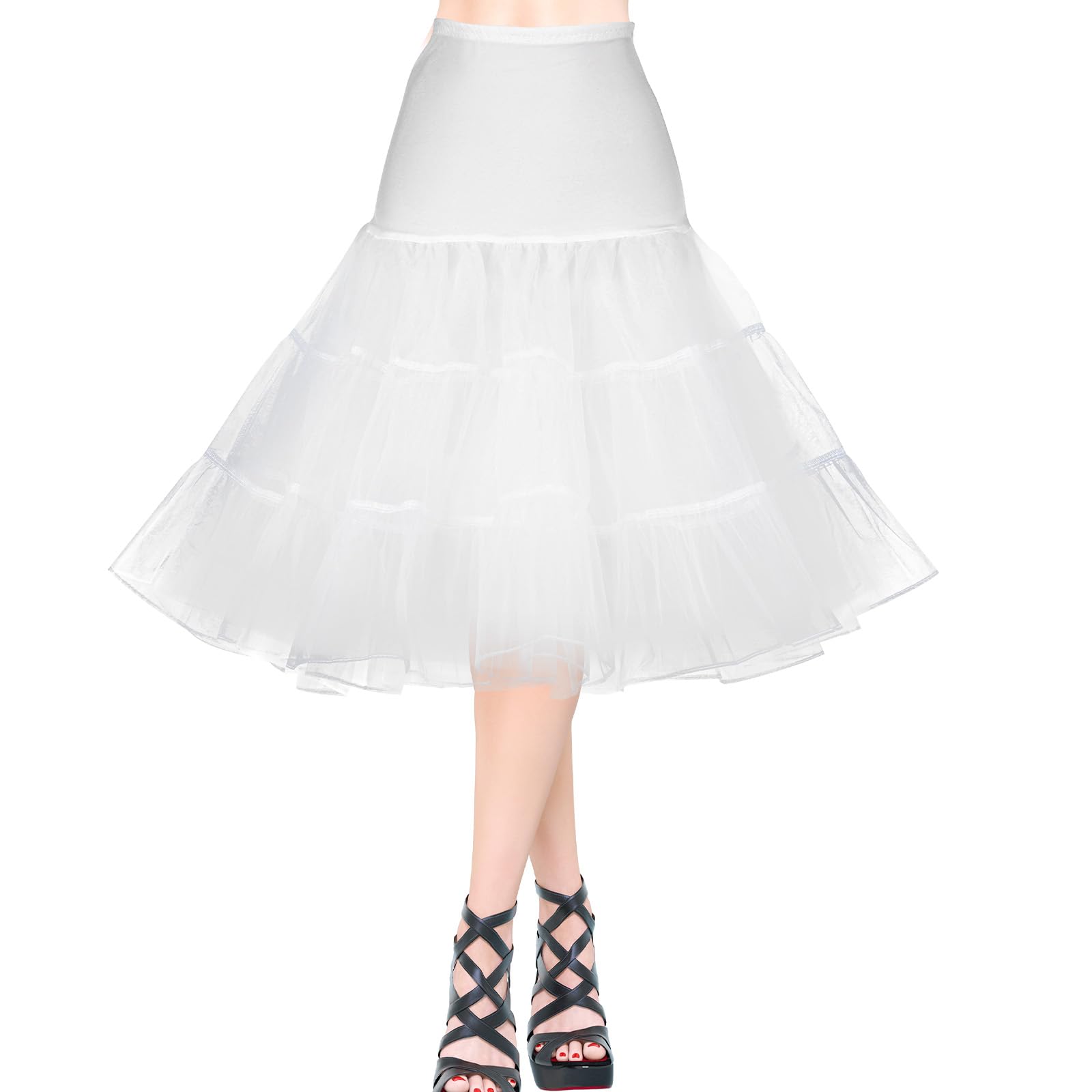 Petticoat Retro Reifrock, 50er Jahre Vintage tüllroc, Damen Unterrock Kurz Tüll-Unterrock Ballettrock für Wedding Bridal Abschlussball Abend Rockabilly