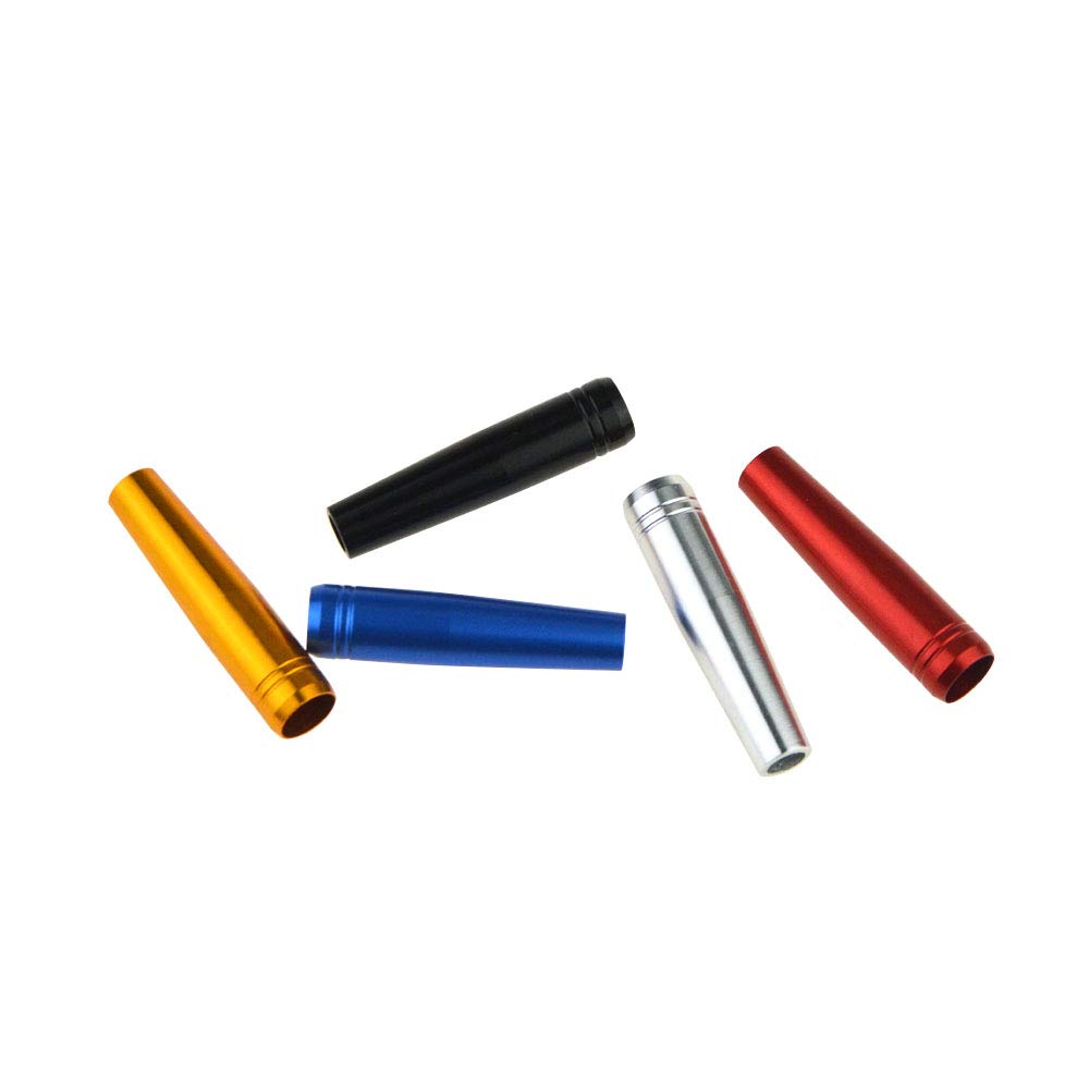 SHARROW 12 Inserts Alu Pour Flèches Bois/Bambou 8mm - 5 Couleurs, 52 Grains, Connecteur Pointe