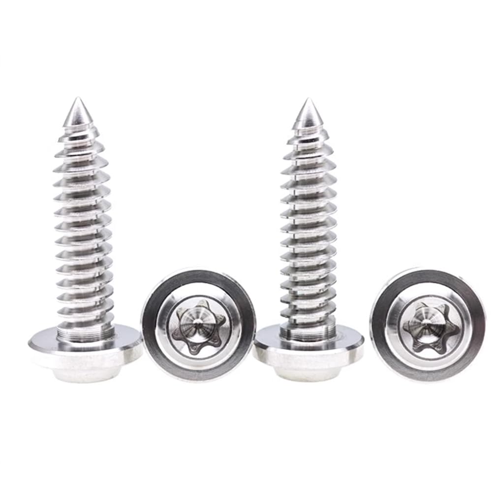 GR5 Titanium Torx Soket Flying Saucer Head Self Tapping Screws M6 (M6 x 35mm - 10pcs)
