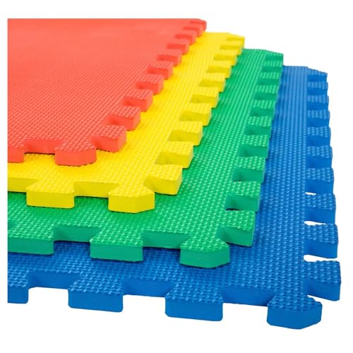 18-Piece Extra Thick Interlocking EVA Foam Mats – Soft Play Flooring Tiles for Kids, Gym, Yoga, and Home Use, 30cm x 30cm x 1cm, Easy to Assemble & Portable