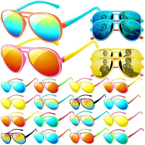 SCIONE 24Pack Colourful Kids' Sunglasses Cover