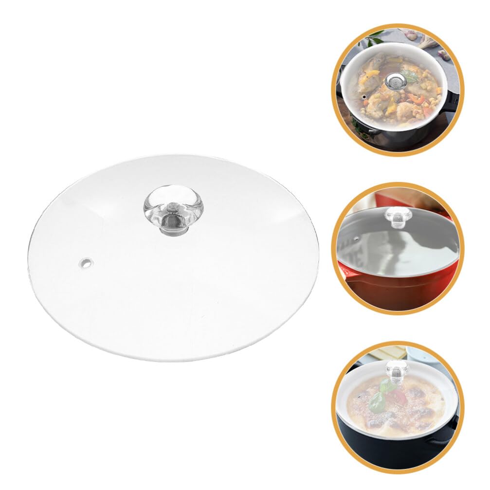 PRETYZOOM Tapa de Vidrio para Sartén Resistente al Calor, Transparente y Fácil de Limpiar, Cubierta Redondeada para Ollas y Utensilios de Cocina Varios estilos