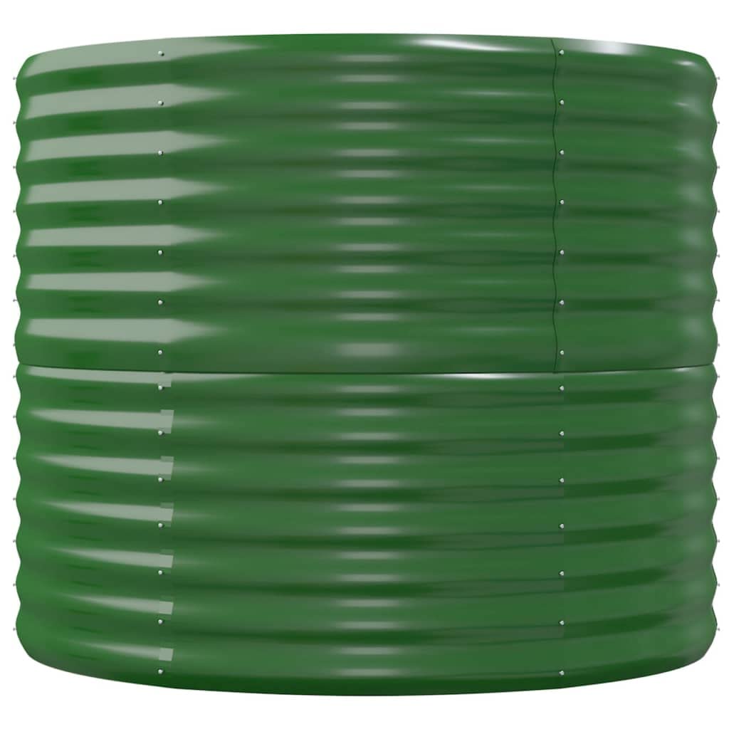 Jardinera de acero galvanizado verde 152 x 80 x 68 cm, maceta robusta para jardín, balcón, terraza, resistente a las heladas, con almacenamiento de agua, ideal para hierbas, flores y verduras