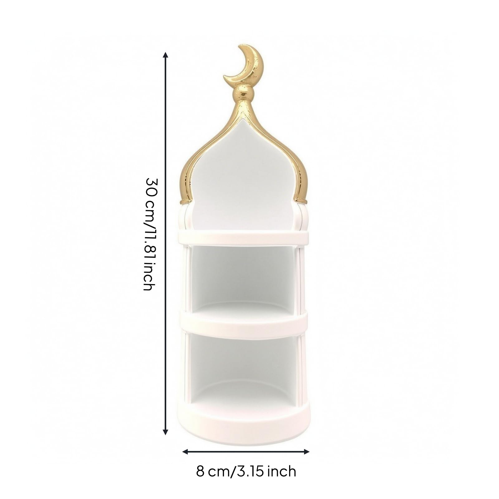 Sharplace Golden Teelichthalter mit Mondsichel, Style to 3