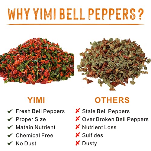 Image of Yimi Dehydrated Dried Red and Green Bell Peppers Mix Veggies