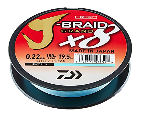 Daiwa J-Braid Grand x8E, 270m, Blau, Geflochtene Angelschnur – Bild 3