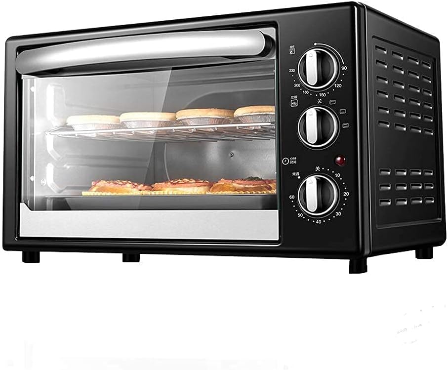 Mini 35L Electric Oven with Precision Temperature Control 90-230°C and 0-60min Timing 1500W Double-Layer Multi-Function Small Oven Black Commodity Code: LXJ-41 Aesthetic and l