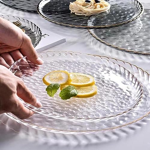 Assiette de service transparente dorée pour vos invités - 7