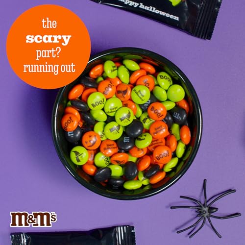 M&M’S WORLD Pre-Printed Halloween Candy - 2lbs of Bulk Candy in Resealable Pack for Halloween Party, Trick or Treat Favor, Halloween Dessert Decorations, Tasty Snacks for DIY Party - image 3