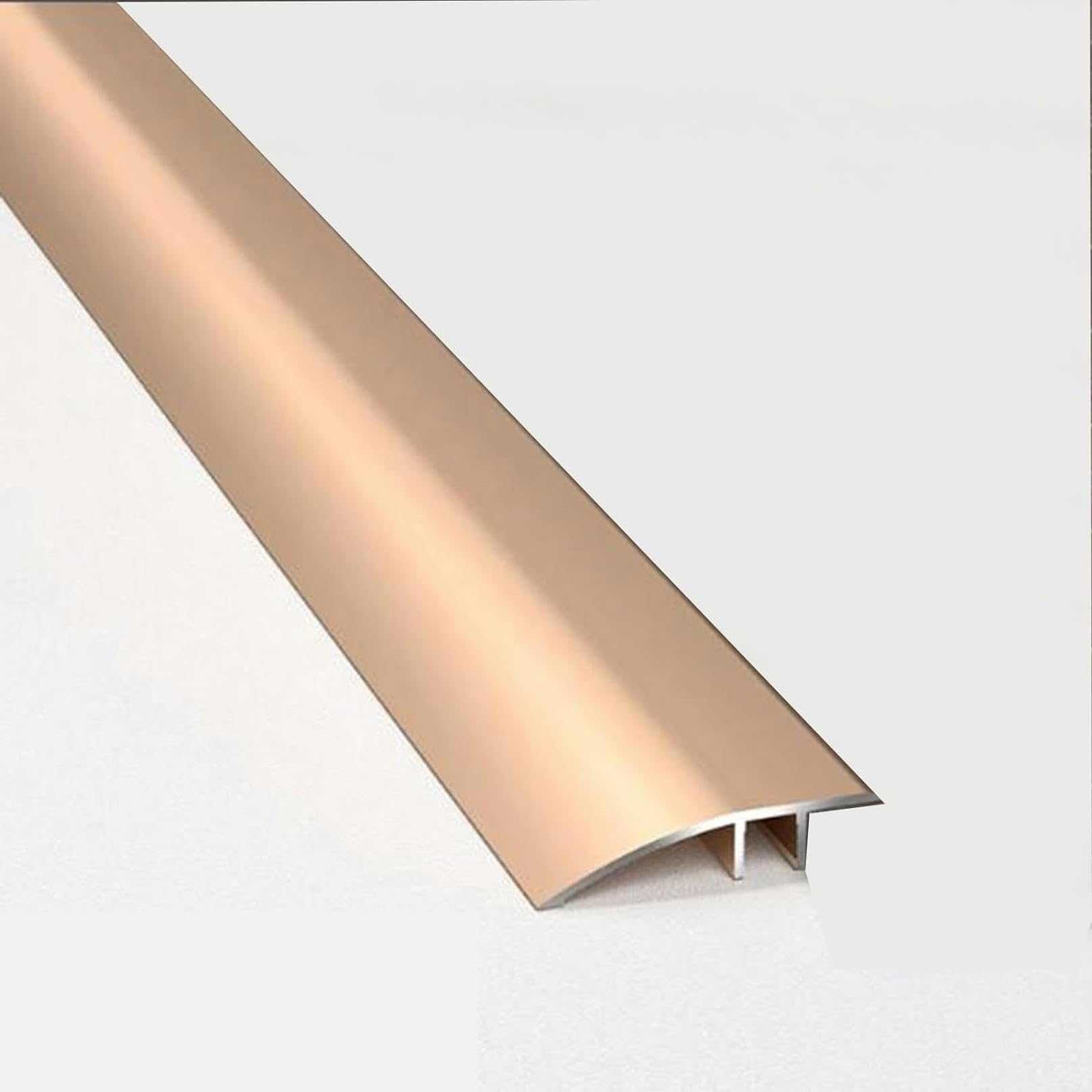 LGEOELIAS Floor Transition Strip Floor Cover Strips Self Adhesive Flooring Transitions Laminate Floor Strip Flooring Reducer, Suitable for Doorways Threshold Ramp Tile Laminate, Bridge The Height
