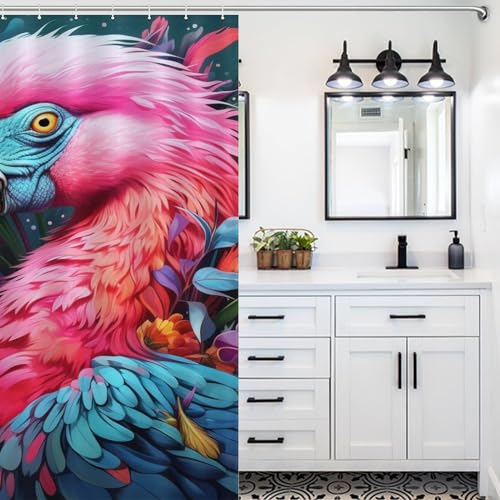 Rideau de douche 140x183 cm étanche en polyester lavable blanc - 5