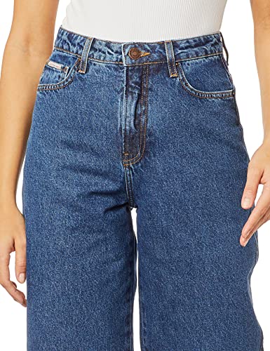 Jeans Pantacourt, Calvin Klein, Feminino, azul médio, 36