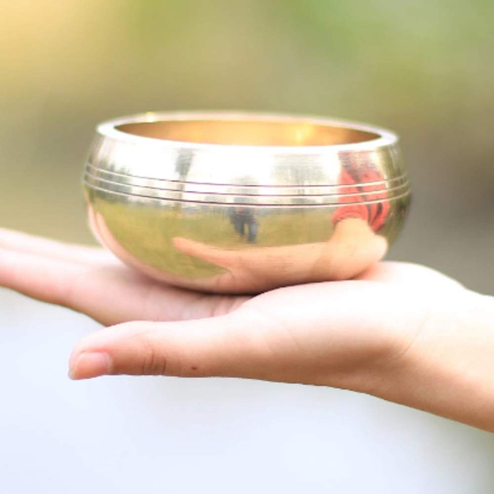 Ręcznie robiony budda tybetańska miska miska Dharma Instrument muzyczny miedź misa śpiewająca medytacja dźwięk miska do jogi (8 cm)