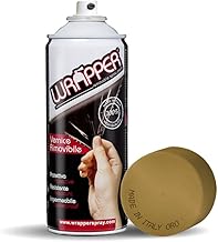4R Quattroerre.it 16431 Wrapper Spray Matte Gold | Removable Paint for Bodywork | UV and Anti-Scratch Protective Spray Film | Liquid Wrapping Made in Italy
