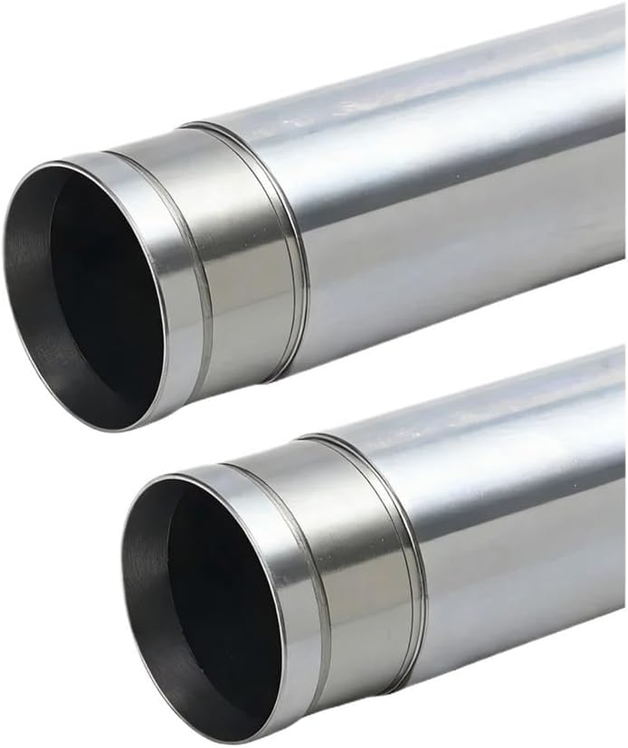2×Front Fork Inner Tubes Pipes Silver Pair For HD VFR400 NC24 1987-1988 37X607/596mm 51410-MR8-681 51510-MR8-681
