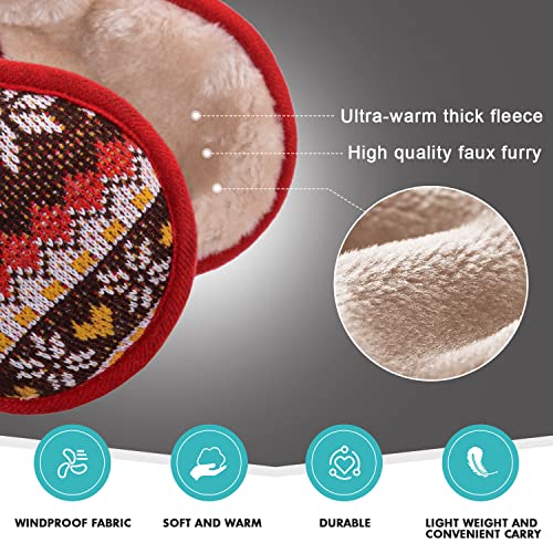 Cuimei Knit Ear Muffs For Winter Women Men, Fleece Ear Warmer For Cold Weather, Behind The Head Adjustable Earmuffs #TOP6
