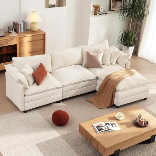 Vesgantti 108" Modular Sectional Sofa, Comfy Cloud Couch with Mov...