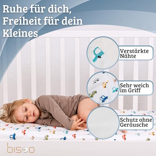 Bisoo Zauberlaken Spannbettlaken Wasserdicht 40x80 Autos für Kinderwagen – Ansicht 4